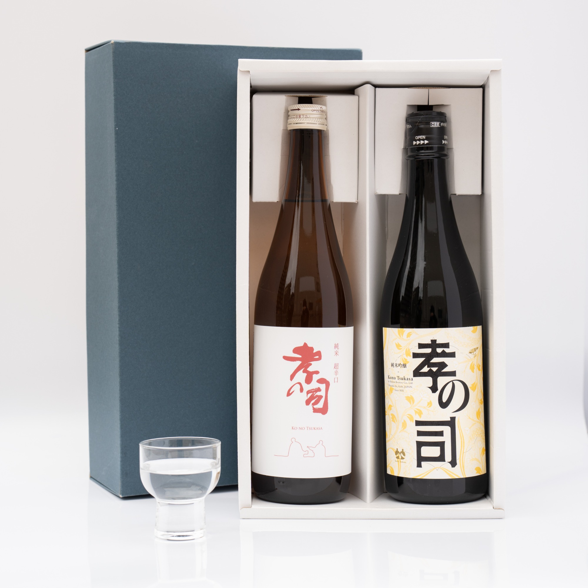 岡崎の地酒(純米 超辛口、純米吟醸)2種のみ比べ 孝の司【柴田酒造場】